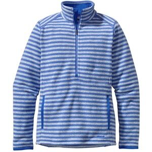Patagonia Blue Striped Fleece Quarter Zip